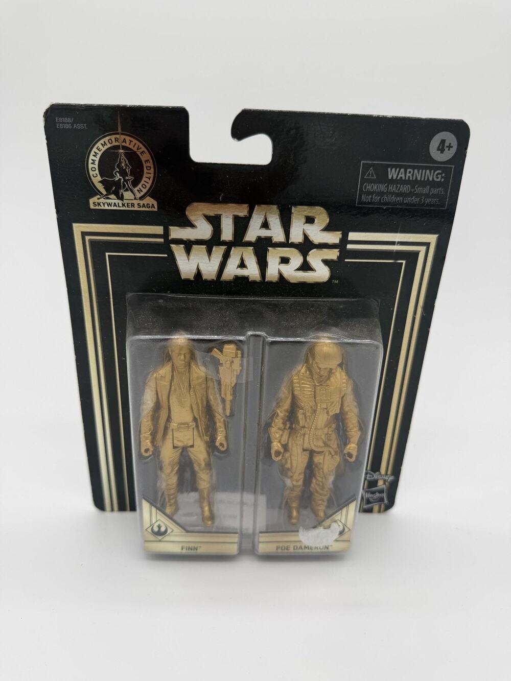 Star Wars Skywalker Saga Finn Poe Dameron Gold Figure Set Hasbro Commemorative